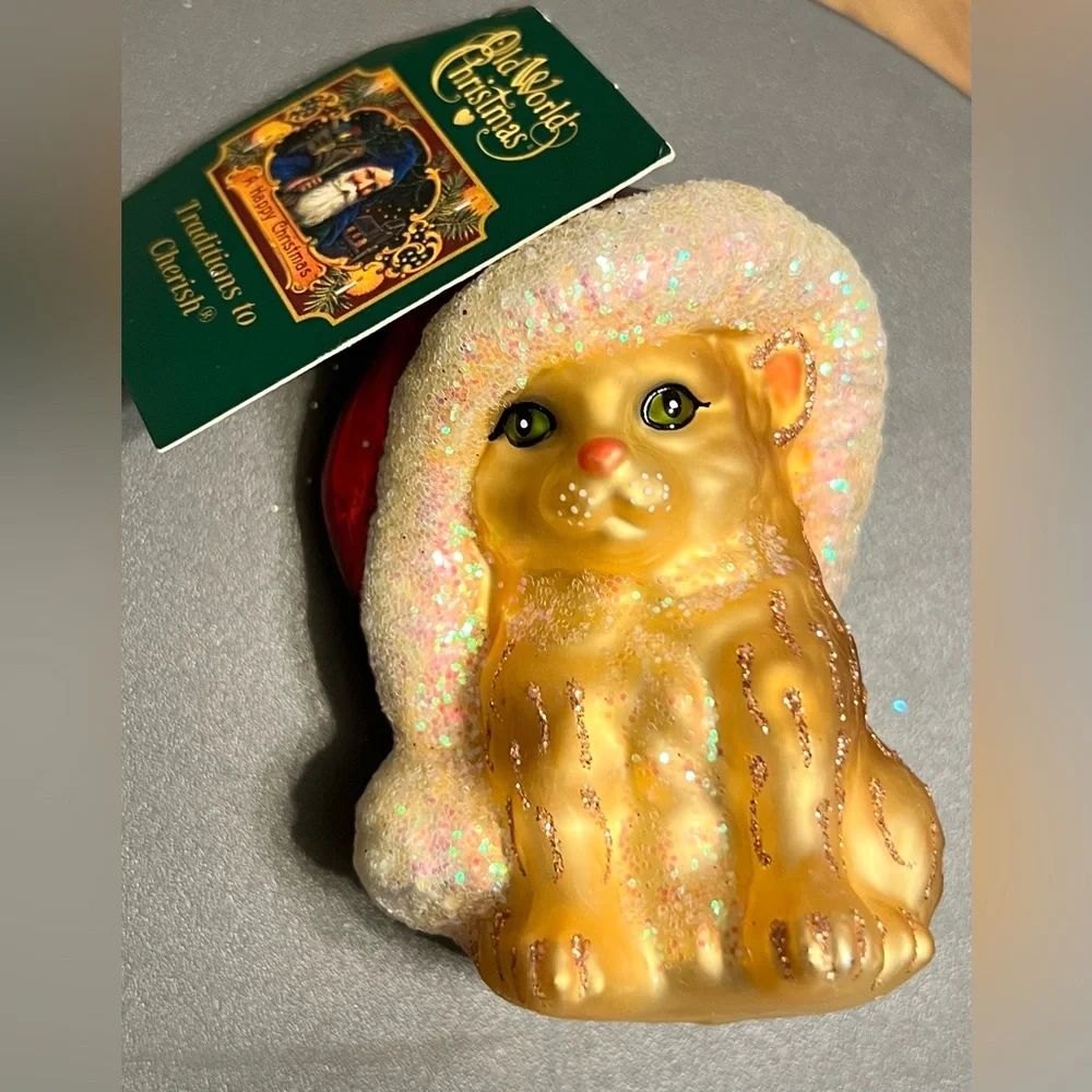Old World Christmas Santa’s  Kitten Christmas Ornament